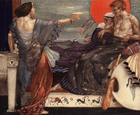  Medea, Theseus and Aegeus, William Russell Flint (1910)